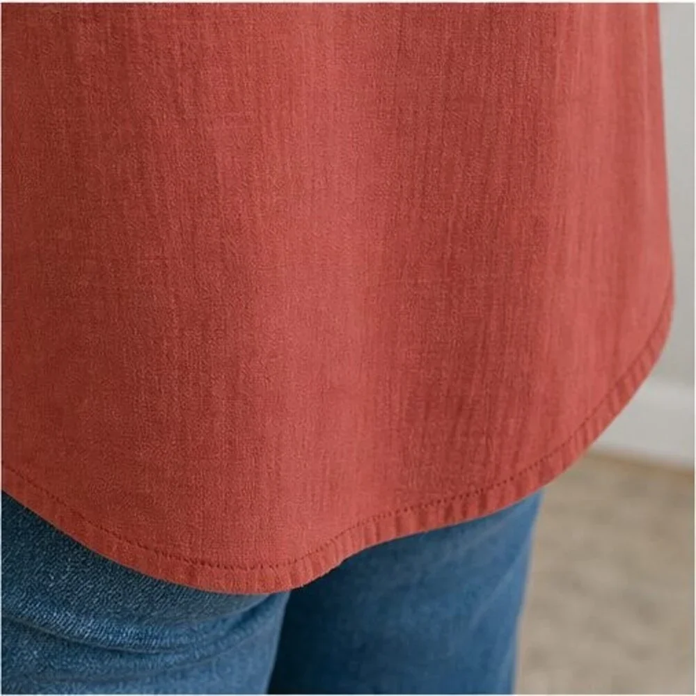 Rust V Neck Top - Picture 6 of 6